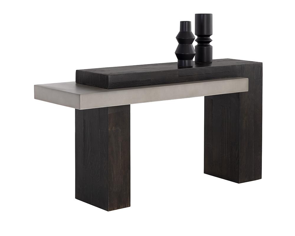 HERRIOT CONSOLE TABLE - DARK BROWN / GREY