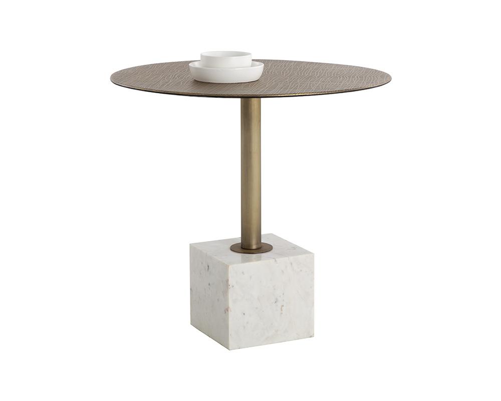 KATA BISTRO TABLE - WHITE MARBLE - 32"