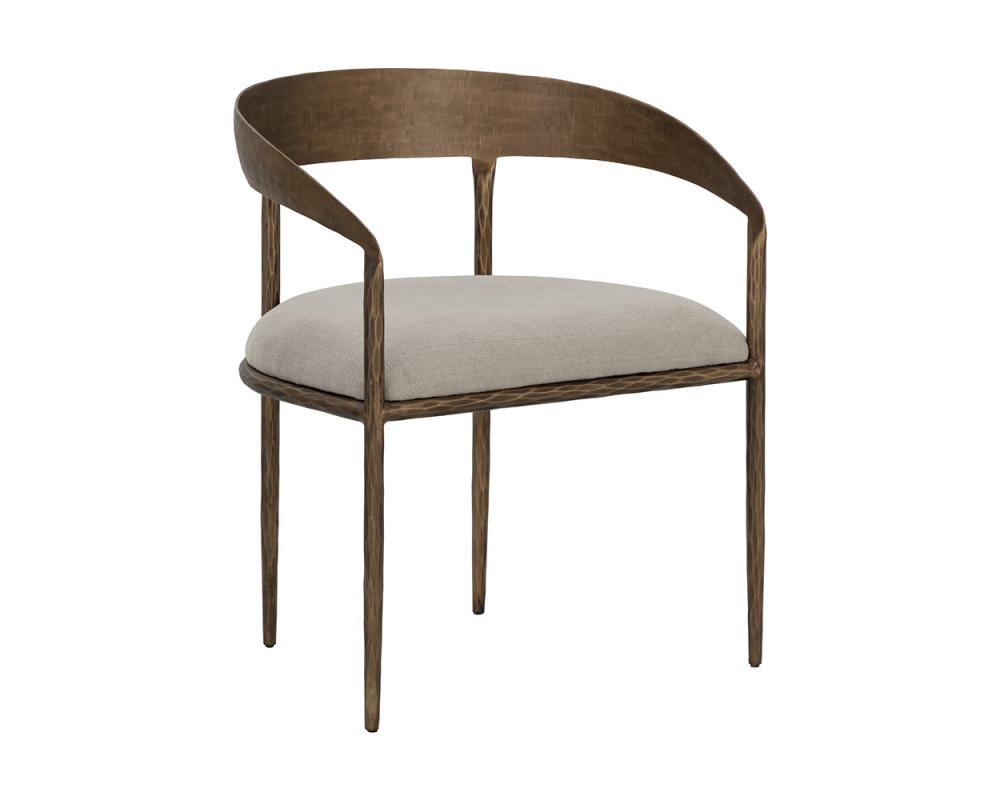 ZANATTA DINING ARMCHAIR - ZENITH TAUPE GREY