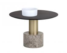  104627 - MONACO COFFEE TABLE - GOLD - GREY MARBLE / CHARCOAL GREY