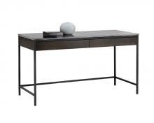  104634 - STAMOS DESK - BLACK - GREY MARBLE / CHARCOAL GREY