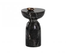  105012 - GOYA END TABLE - MARBLE LOOK - BLACK