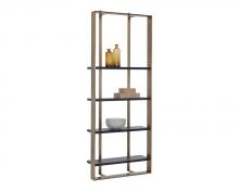  107053 - DALTON BOOKCASE - ANTIQUE BRASS - BLACK