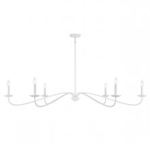  M100119BQW - 6-Light Chandelier in Bisque White