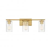  M80038NB - 3-Light Bathroom Vanity Light in Natural Brass