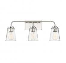  M80044PN - 3-Light Bathroom Vanity Light in Polished Nickel