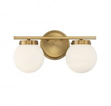  M80047NB - 2-Light Bathroom Vanity Light in Natural Brass