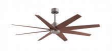  AN-BN-WN-64 - Ariella 8-blade ceiling fan in Brushed Nickel and Walnut Tone blades