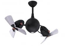  AQ-BK-WDBW - Acqua 360° rotational 3-speed ceiling fan in matte black finish with solid barn wood blades and l