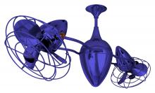  AR-BLUE-MTL - Ar Ruthiane 360° dual headed rotational ceiling fan in Safira (Blue) finish with metal blades.