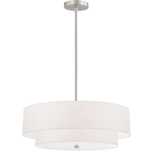  571-224P-SC-WH - 4LT Incand 2 Tier Pendant, SC w/ WH Shade