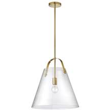  871-171P-AGB - 1LT Incandescent Pendant, AGB w/ CLR Glass