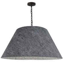  BRY-XL-BK-500 - 1LT Brynn X-Large Pendant, GRY Felt Shade, Black