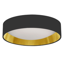  CFLD-1522-698 - 15" Flush Mount, BK/GLD shade