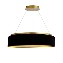  CIR-2634C-AGB-698 - 34W Chandelier, AGB w/ BLK Shade