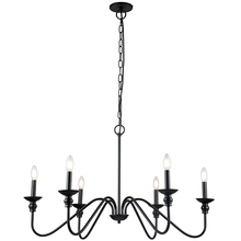  CLA-366C-MB - 6LT Incandescent Chandelier, MB