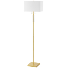  DM231F-AGB - 2LT Incandescent Floor Lamp, AGB w/ WH Shade