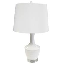  GOL-271T-WH - 1LT Incandescent Table Lamp, WH w/ WH Shade