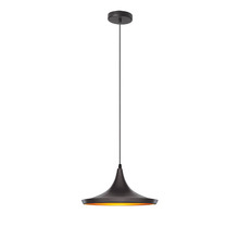  HKI-141P-BK - 1LT Pendant, Aluminum Black