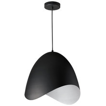  MYR-241P-BK - 1LT Steel Pendant, Black Finish