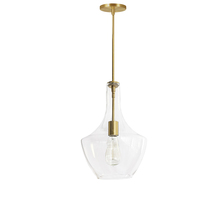  PTL-101P-AGB - 1LT Incandescent Pendant, AGB w/ CLR Glass