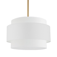  PYA-224C-AGB-WH - 4LT Incandescent Chandelier, AGB w/ WH Shade