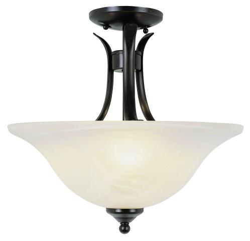 ribbon semi flush ceiling light