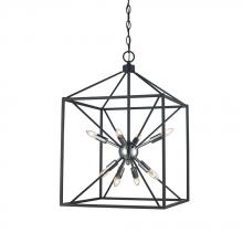  10808 BN/BK - 8LT PENDANT SPUTNIK CAGE-BN/BK