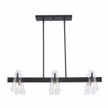  11676 BK - LuminaGlow 6 - Light Kitchen Island Pendant