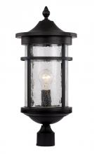  40384 BK - Avalon Crackled Glass Outdoor Post Mount Lantern Head