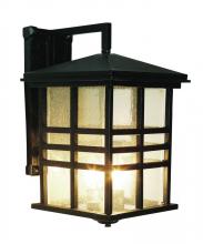  4637 BK - Huntington 3-Light Craftsman Inspired Seeded Glass Wall Lantern