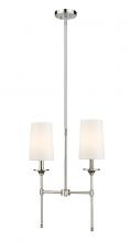  3033-2L-PN - 2 Light Linear Chandelier