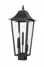  5008PHBS-BK - 3 Light Outdoor Post Mount Fixture