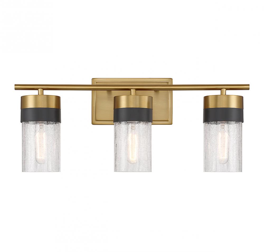 Warm brass store vanity light