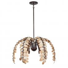  1-2579-6-26 - Grecian 6-Light Chandelier in Champagne Mist with Coconut Shell by Breegan Jane