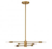  1-7000-6-322 - Lyrique 6-Light Chandelier in Warm Brass