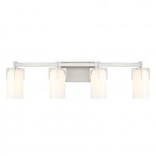  8-4128-4-SN - Caldwell 4-Light Bathroom Vanity Light in Satin Nickel