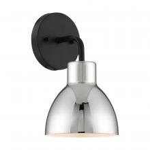  60/6771 - Sloan - 1 Light Vanity- Matte Black and Polished Nickel Finish