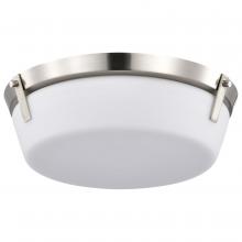  60/7760 - Rowen 3 Light Flush Mount; Brushed Nickel Finish; Etched White Glass