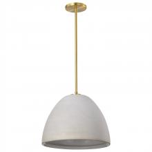  60/8003 - Collins; 14 Inch Pendant; Ceramic with Gold Accents