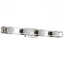  62/2254 - Jenkins; 32 Inch 4 Light LED Vanity; Brushed Nickel with Frosted Glass