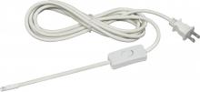  63/301 - 10 Foot Power Cord - For Thread LED Products with In-Line Switch - White Finish