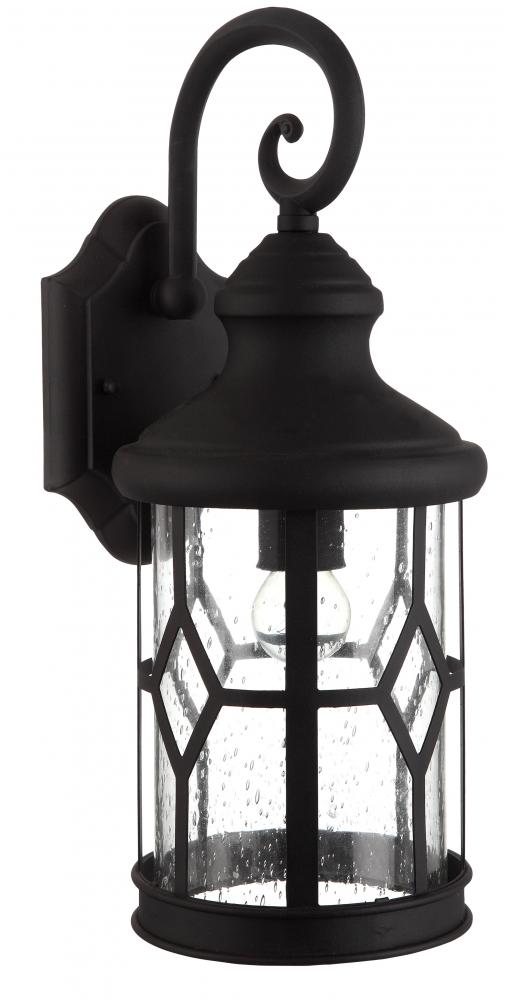 Atlanta 1 Light Outdoor Lantern, Black Finish