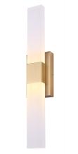  LVL291A02GD - FARROW 4.75 in. 2 Light Gold Vanity with White Acrylic Shade