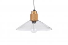  IPL2079B01GD - MYRA, Gold Color, 1 Lt 50" Length Black Cloth Cord Pendant, 60W Type A, 12" W x 7" H