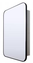  MCHDC2A2230MBK - Medicine Cabinet, 22" W x 30" H, Wall Mounted, Mirror + Aluminium Profile Cabinet Body