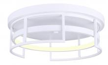  LFM231A15WH - Amora 15 in. 1 Light Integrated LED Matte White Modern Flush Mount with White Metal Shade