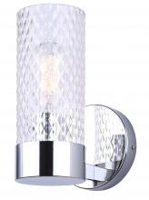  IVL1168A01CH - EDEN 5.125 in. 1 Light Chrome Sconce with Clear Glass Shade