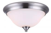  IFM587A14BN - Rue, 2 Lt Flush mount, Flat Opal Glass, 60W Type A, 13 3/4" x 7"