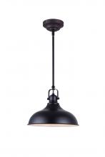  LPL103A01BK - Sussex 1 Light Pendant, Black Finish